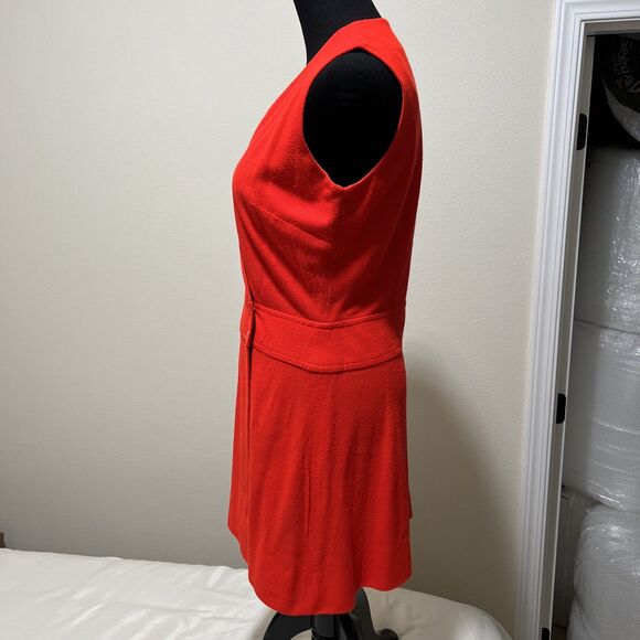 Vintage 60s Mod Orange Drop Waist Mini Wrap Dress FRITZI OF CALIFORNIA - Picture 4 of 13